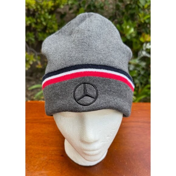 Mercedes AMG‎ Petronas Formula One Team Beanie Adult One Size Gray stitchd - Picture 1 of 11